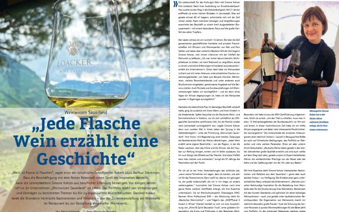 Weinwissen Sauerland im IHK-Wirtschaftsreport